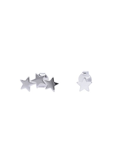 GG Unique Paar Ohrstecker SILVER ASYMMETRIC STAR EARRINGS in silber, Produktansicht