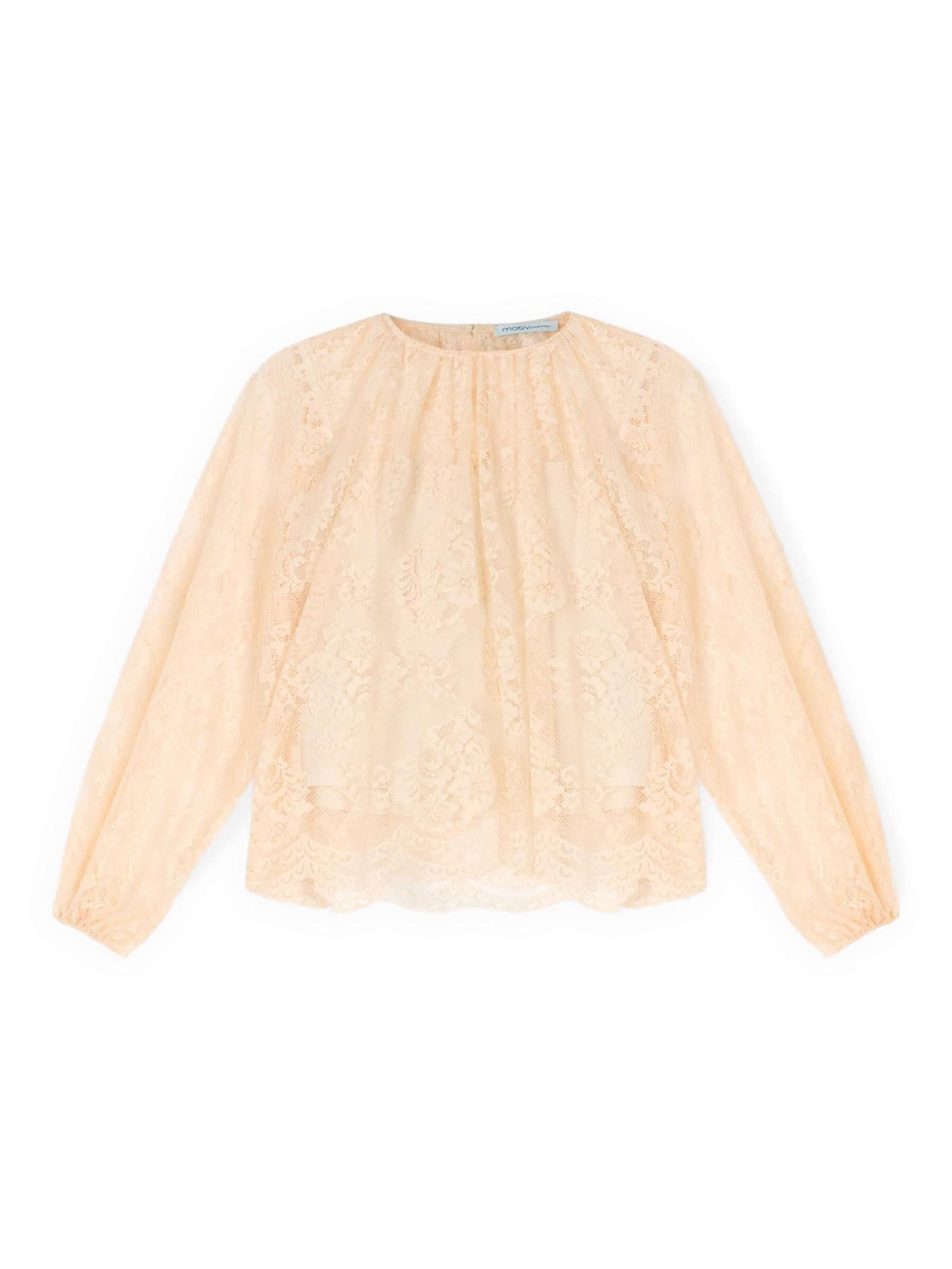 MOTIVI Blouse in Beige: front
