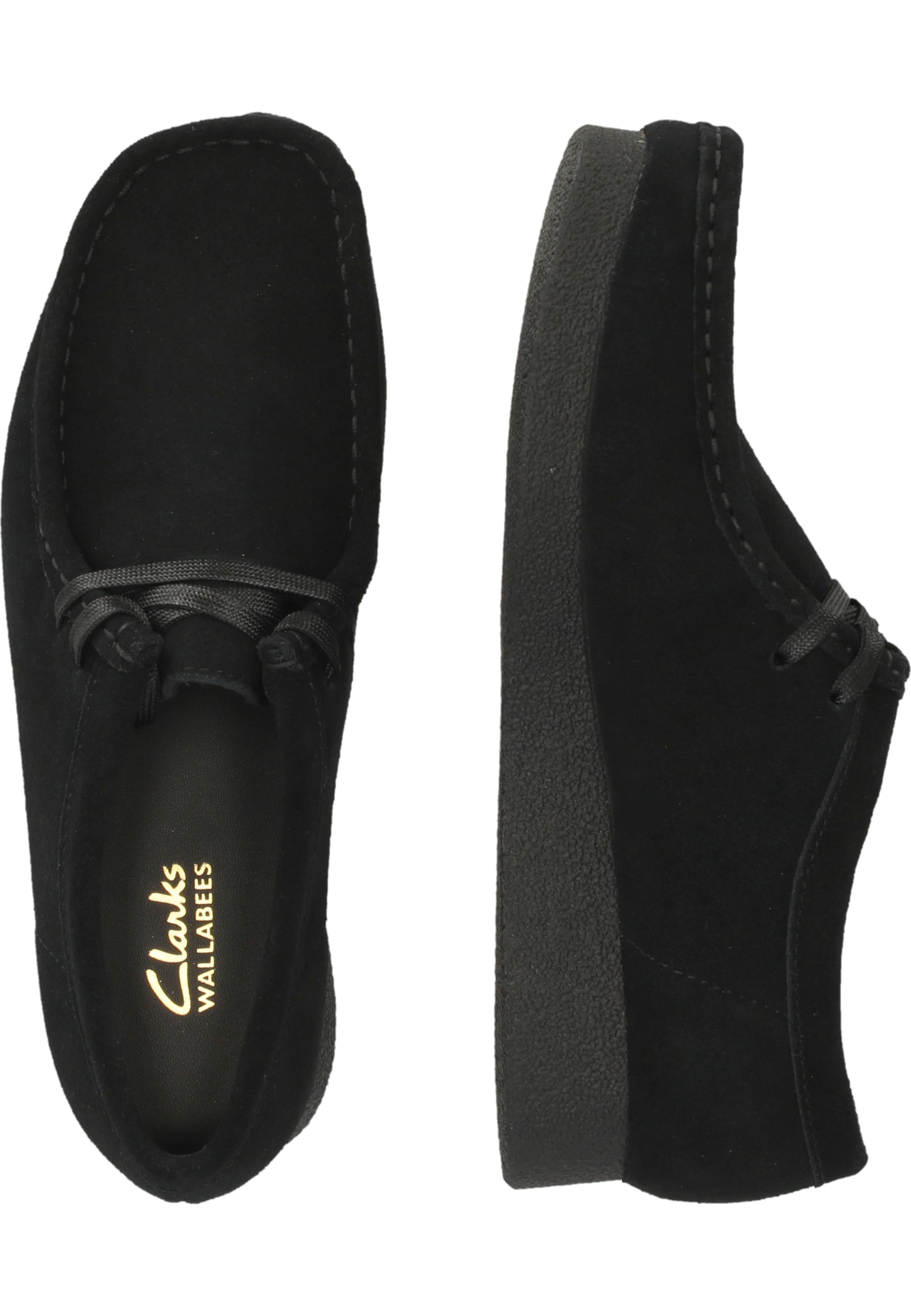 CLARKS Lace-up shoe 'Wallabee' in Black
