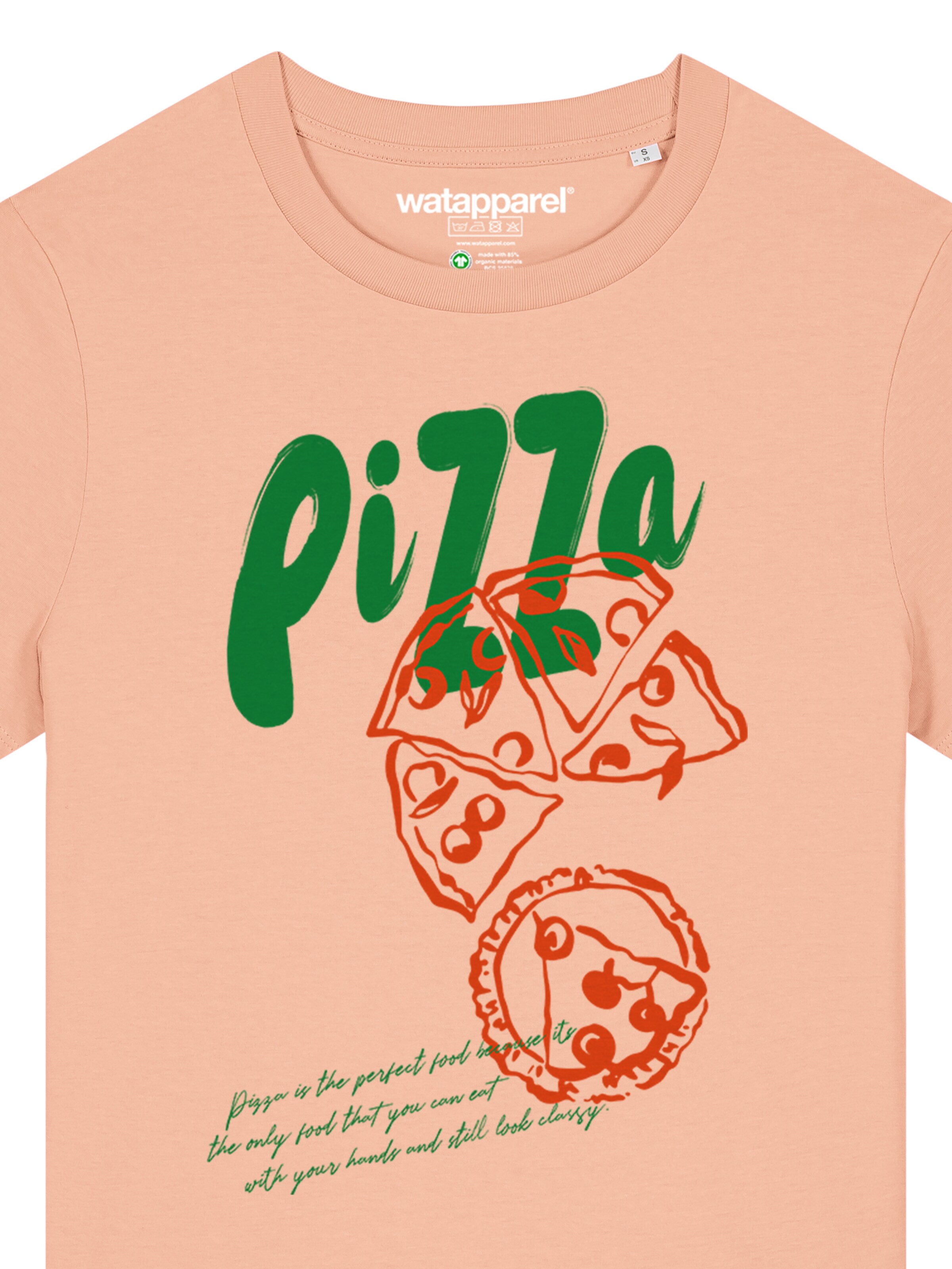 Maglietta 'Pizza' di Watapparel in arancione