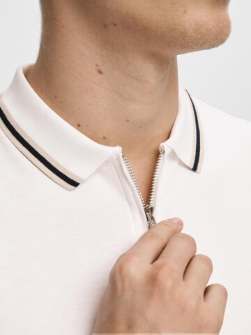 T-Shirt 'TOULOUSE' SELECTED en blanc