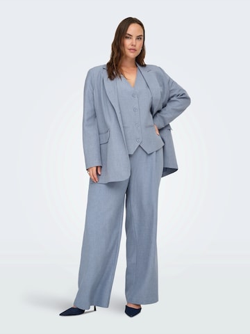 ONLY Carmakoma Wide leg Pleat-Front Pants 'CARLinda' in Blue