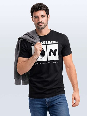 Neverless Shirt 'Sunset Sport Logo' in Black