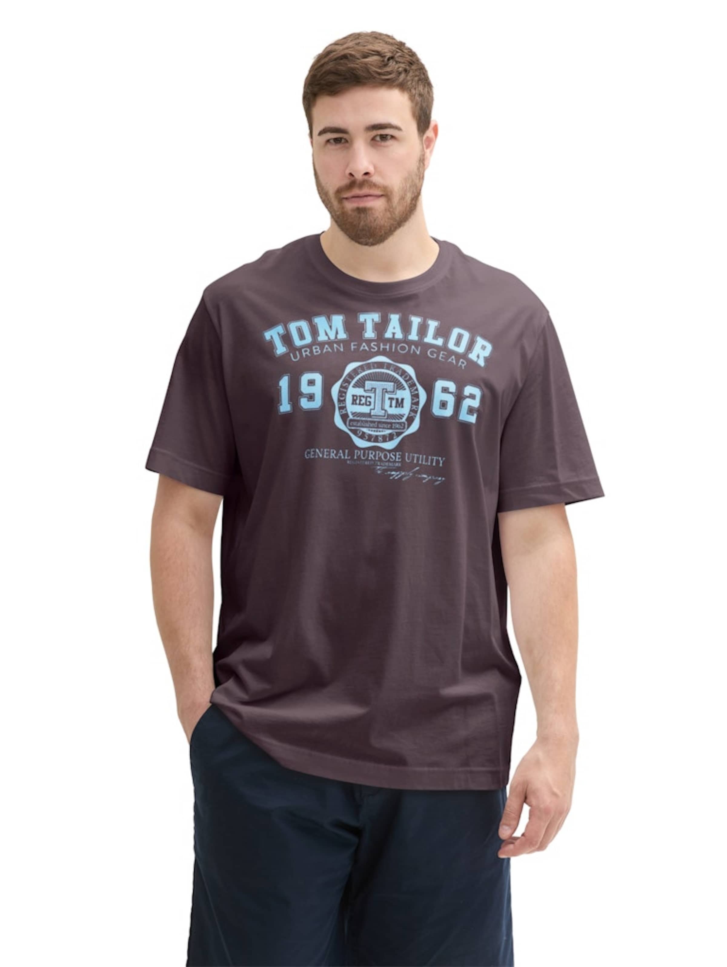 TOM TAILOR Men + T-Shirt in Schwarz: Vorderseite