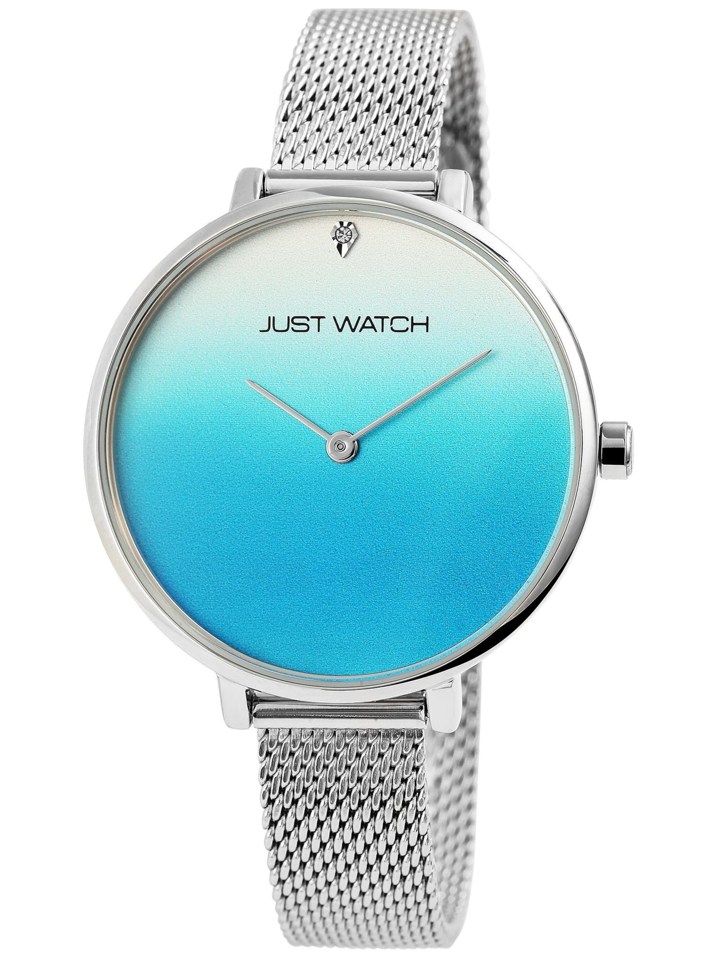 Just Watch Analog Watch 'Darcie, Mineralglas' in Silver: front