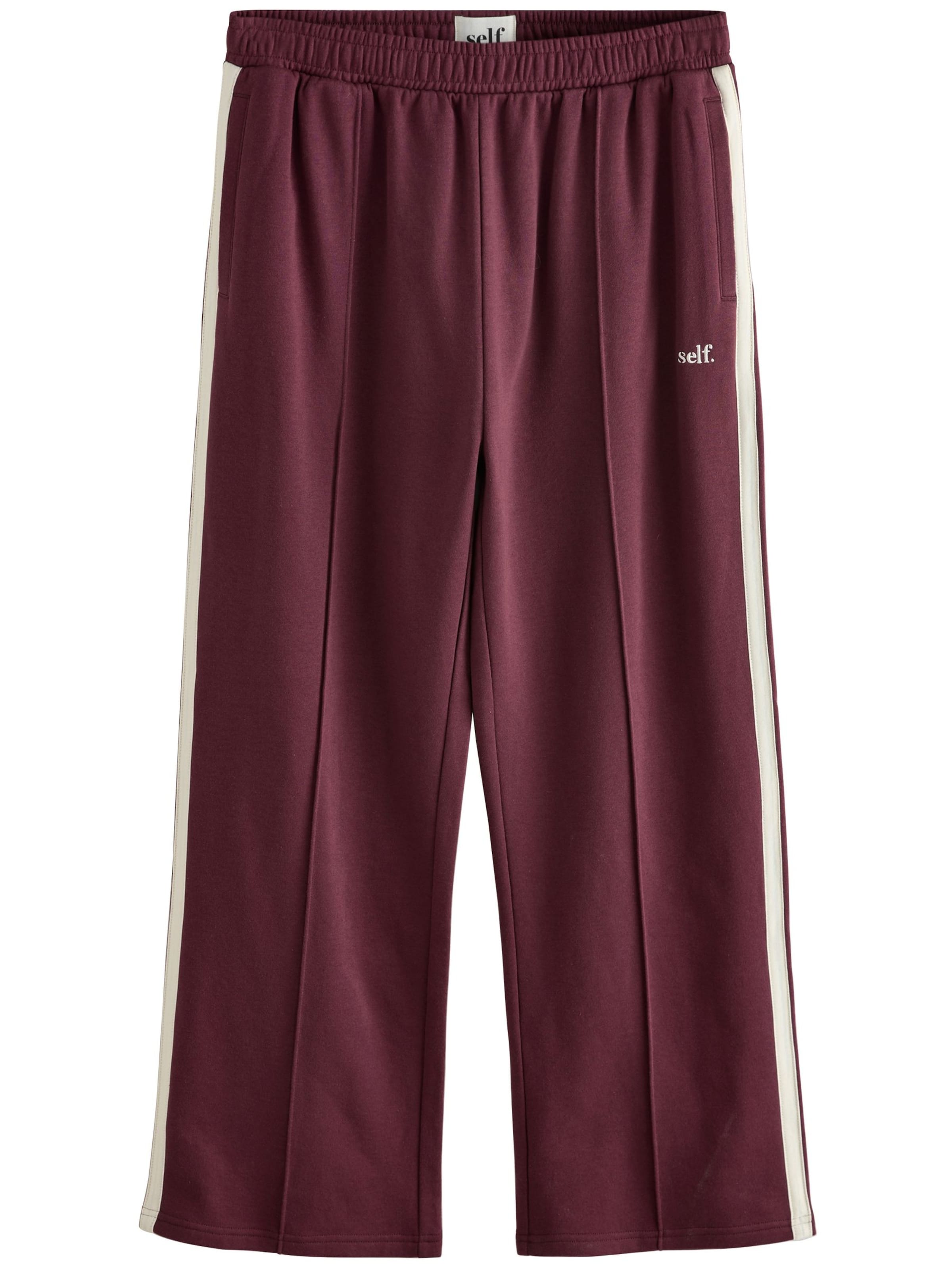 SELF Loosefit Broek in Rood: voorkant