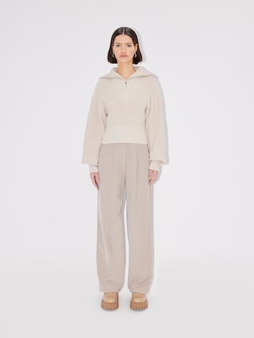 LeGer by Lena Gercke Loose fit Pleat-front trousers 'Inge Tall' in Brown