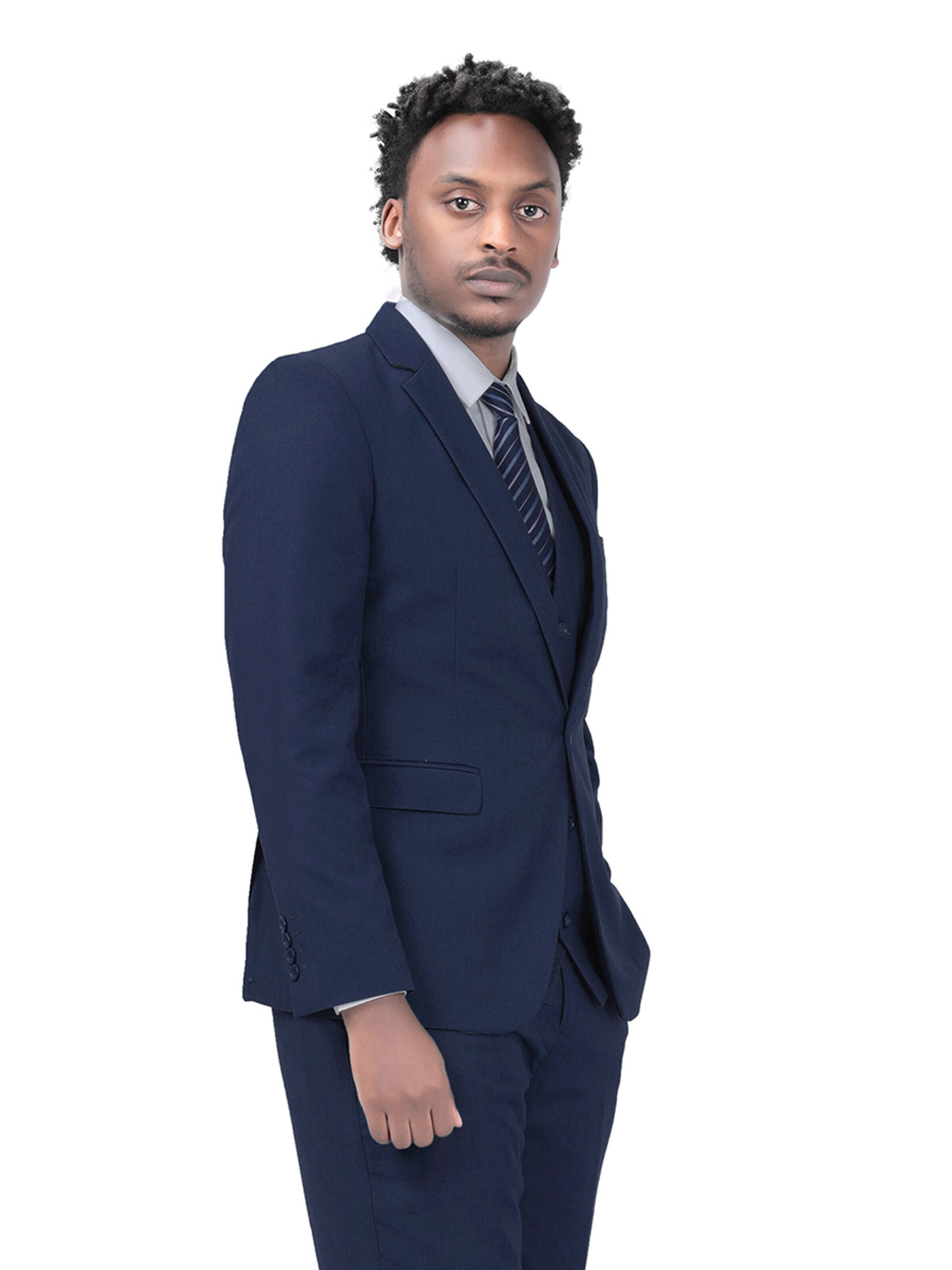 YOUTHUP Slim fit Suit 'Feierabend' in Blue: front