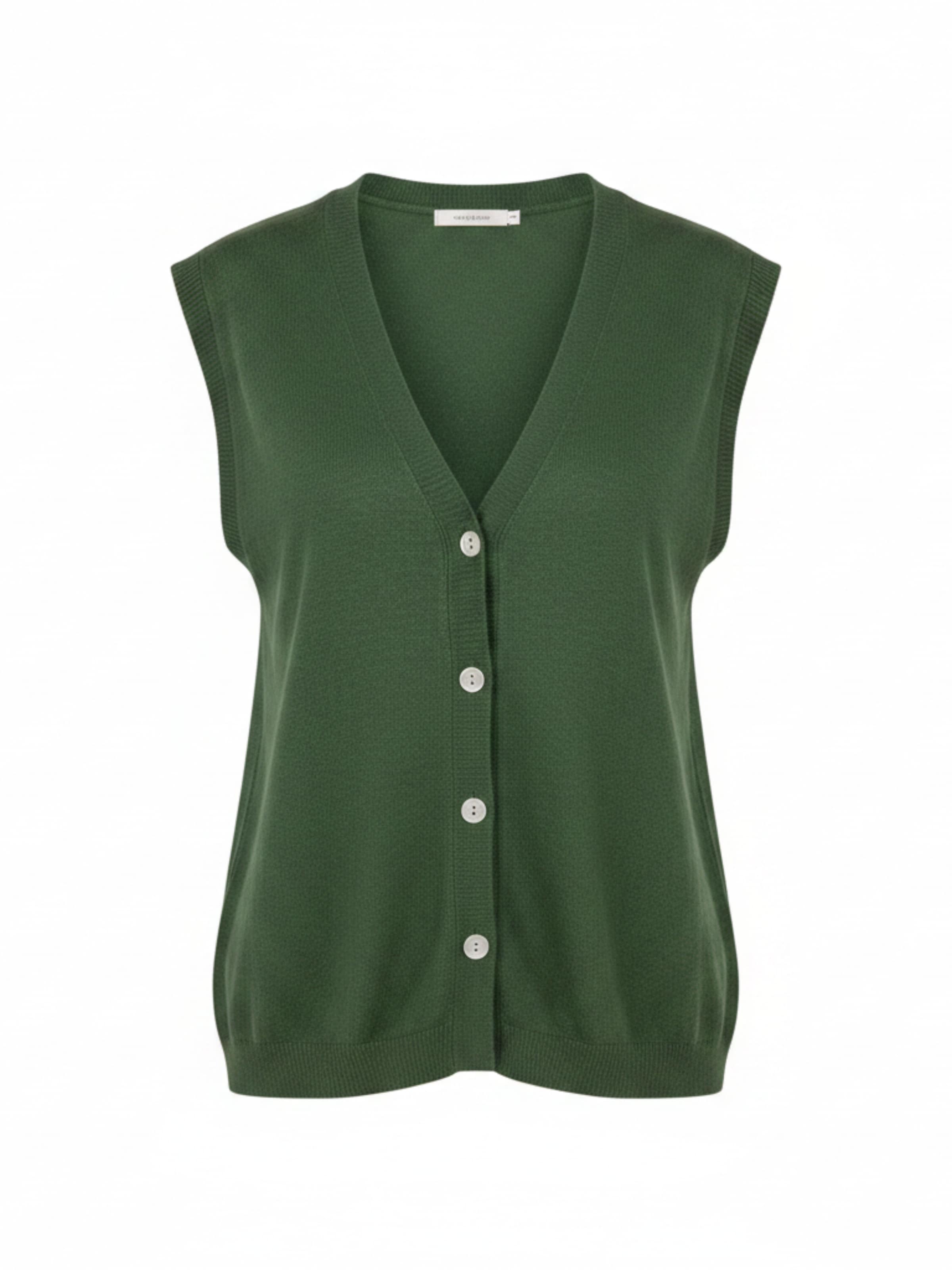 WEARABLE STORIES Trui 'Gilet manou' in Groen: voorkant