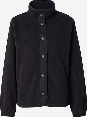 Veste en polaire mazine en noir : devant