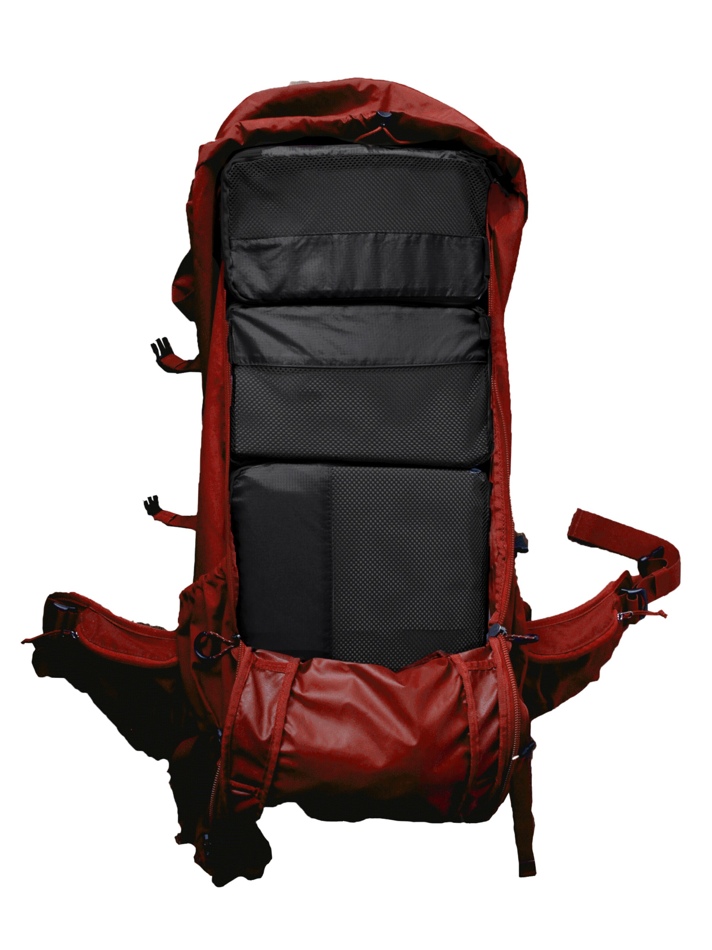 TRAVEL DUDE Reistas 'Packing Cubes Set 7 Teilig mit Kompression, Packwürfel, Packtaschen Set für Rucksack & Koffer' in Zwart