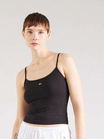 Tommy Jeans - Top 'ESSENTIAL' em preto: frente