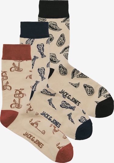 Kojinės iš JACK & JONES, spalva – smėlio spalva / tamsiai mėlyna / rusva / juoda, Prekių apžvalga