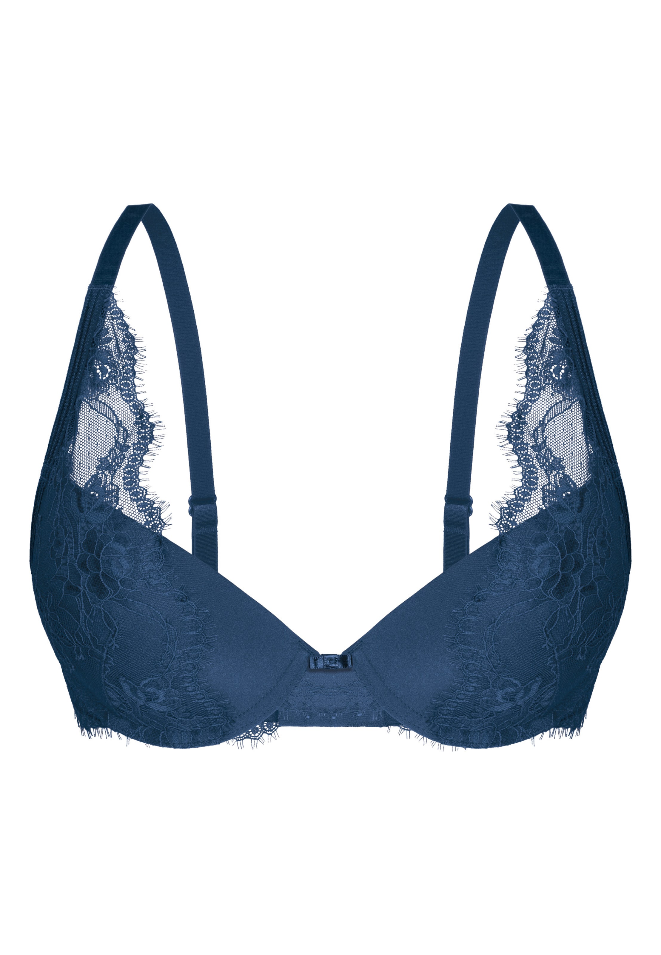 sassa Push-up BH 'EYELASH BLINK' in Blau: Vorderseite