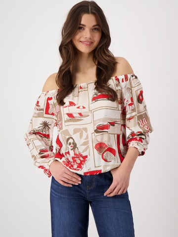 monari - Blusa en beige: frente