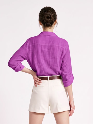 TorWeit Oversizeshirt 'Essential Cotton Shirt'‌‌‌ in Lila