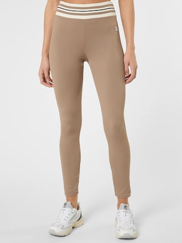 regular Leggings 'BIENTINA heritage tape active leggings' di FILA in marrone: frontale