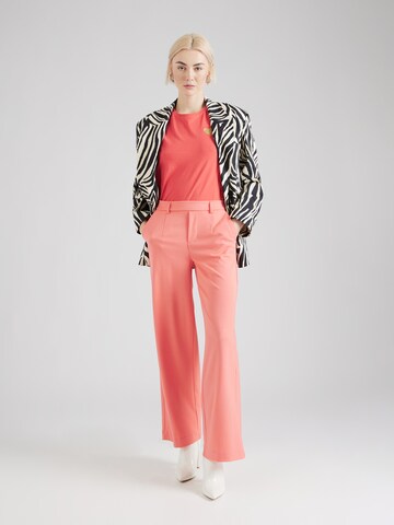 OBJECT Wide leg Pleat-Front Pants 'Lisa' in Orange