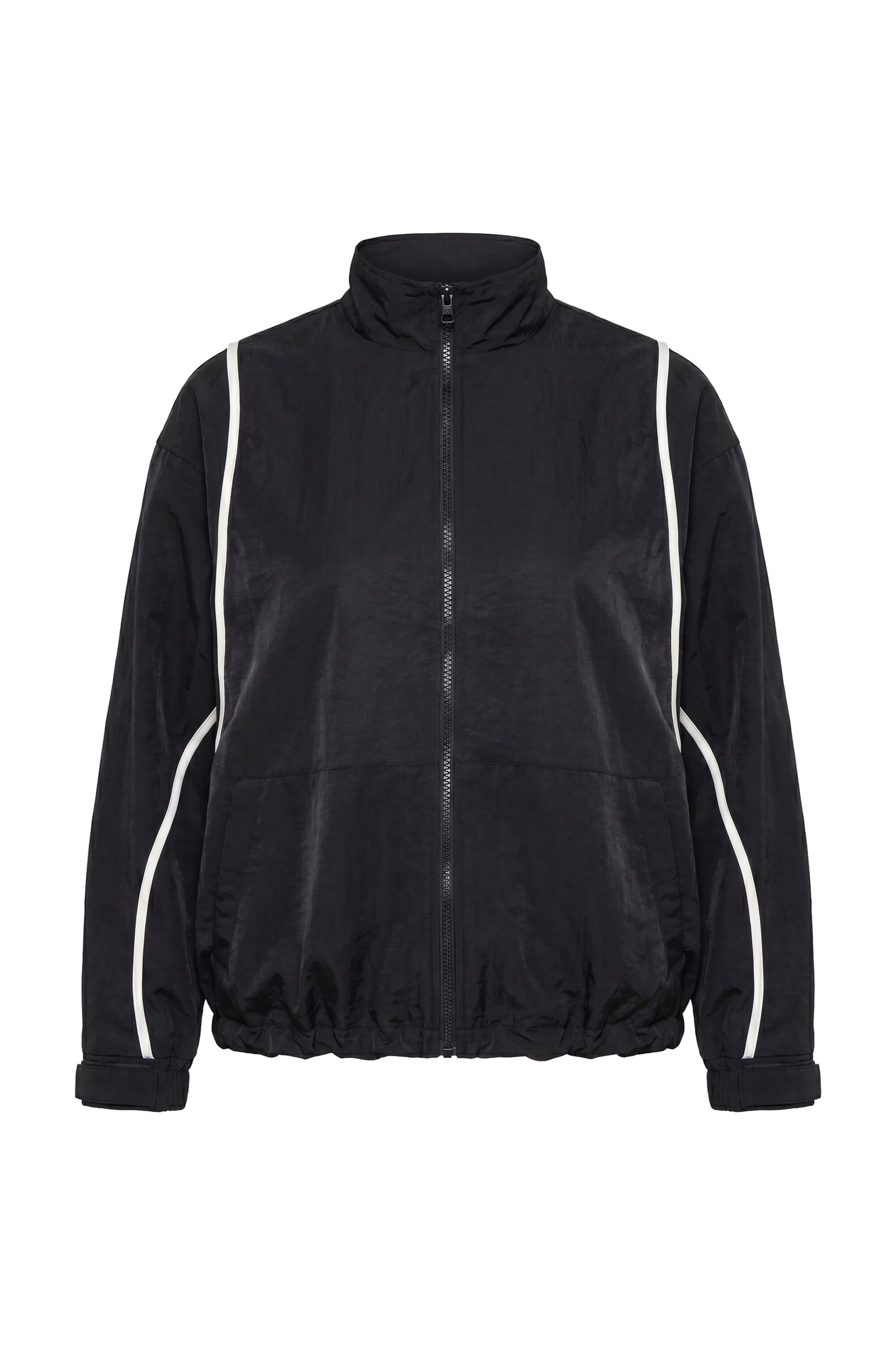 Ulla Popken Sweatjacke in Schwarz: Vorderseite