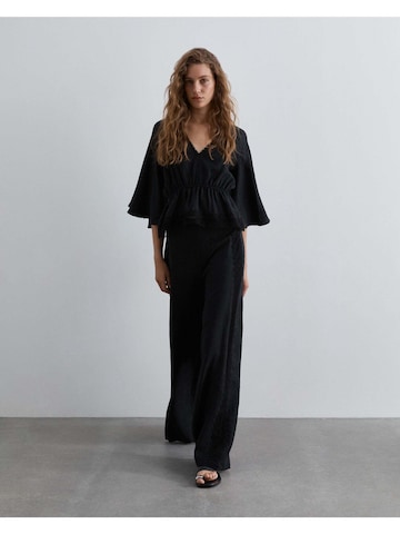 Scalpers Wide Leg Hose in Schwarz