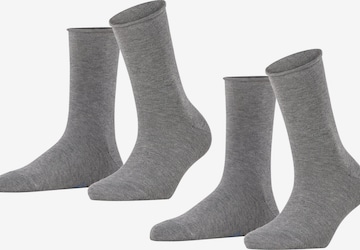 FALKE Socken 'Happy 2-Pack' in Grau: Vorderseite