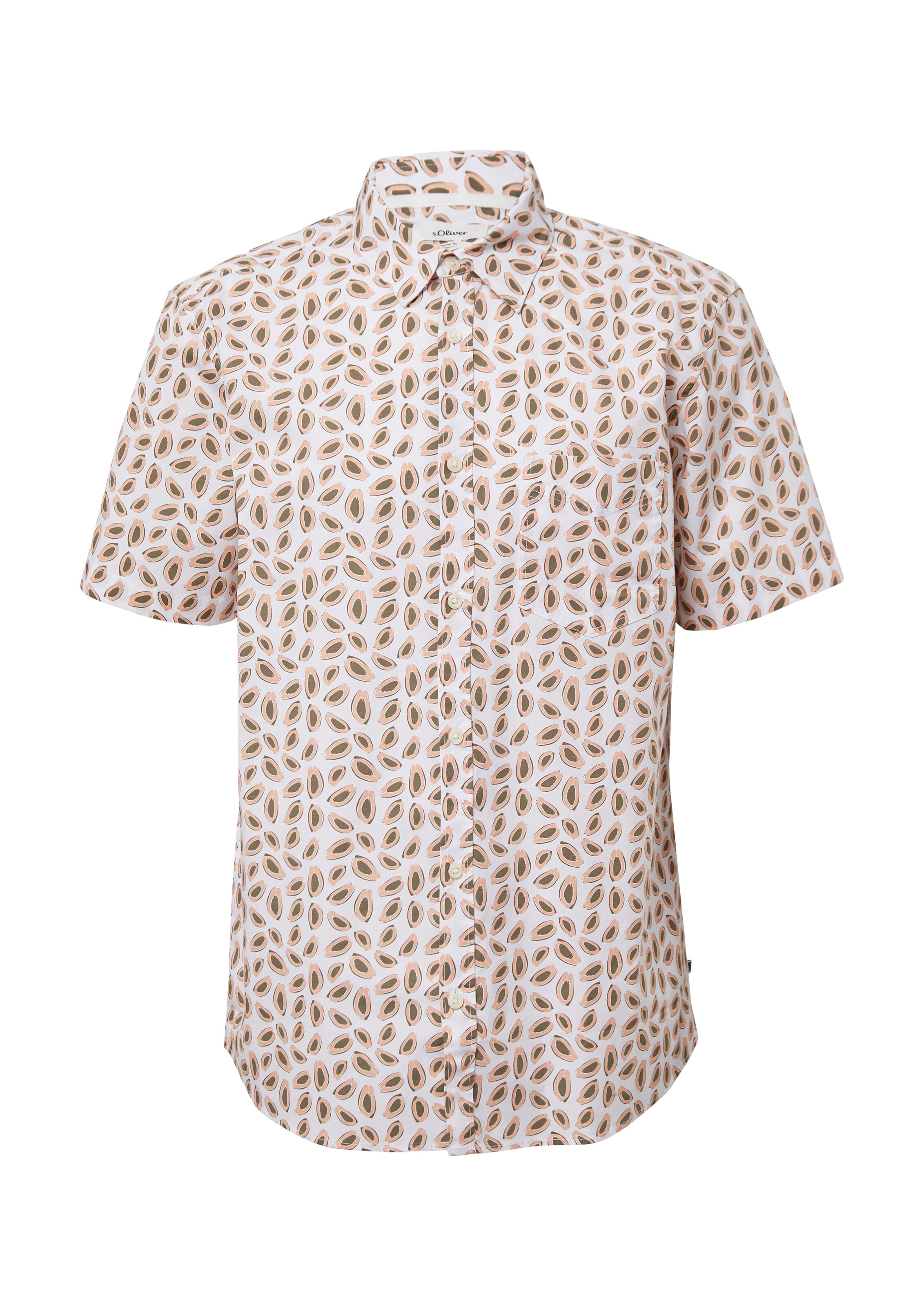 s.Oliver Regular Fit Hemd in Weiß: Vorderseite