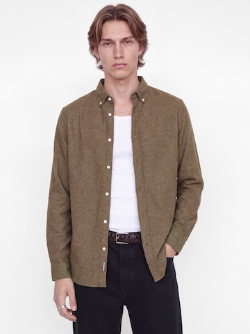 JACK & JONES Regular Fit Hemd 'Stanley' in Braun: Vorderseite