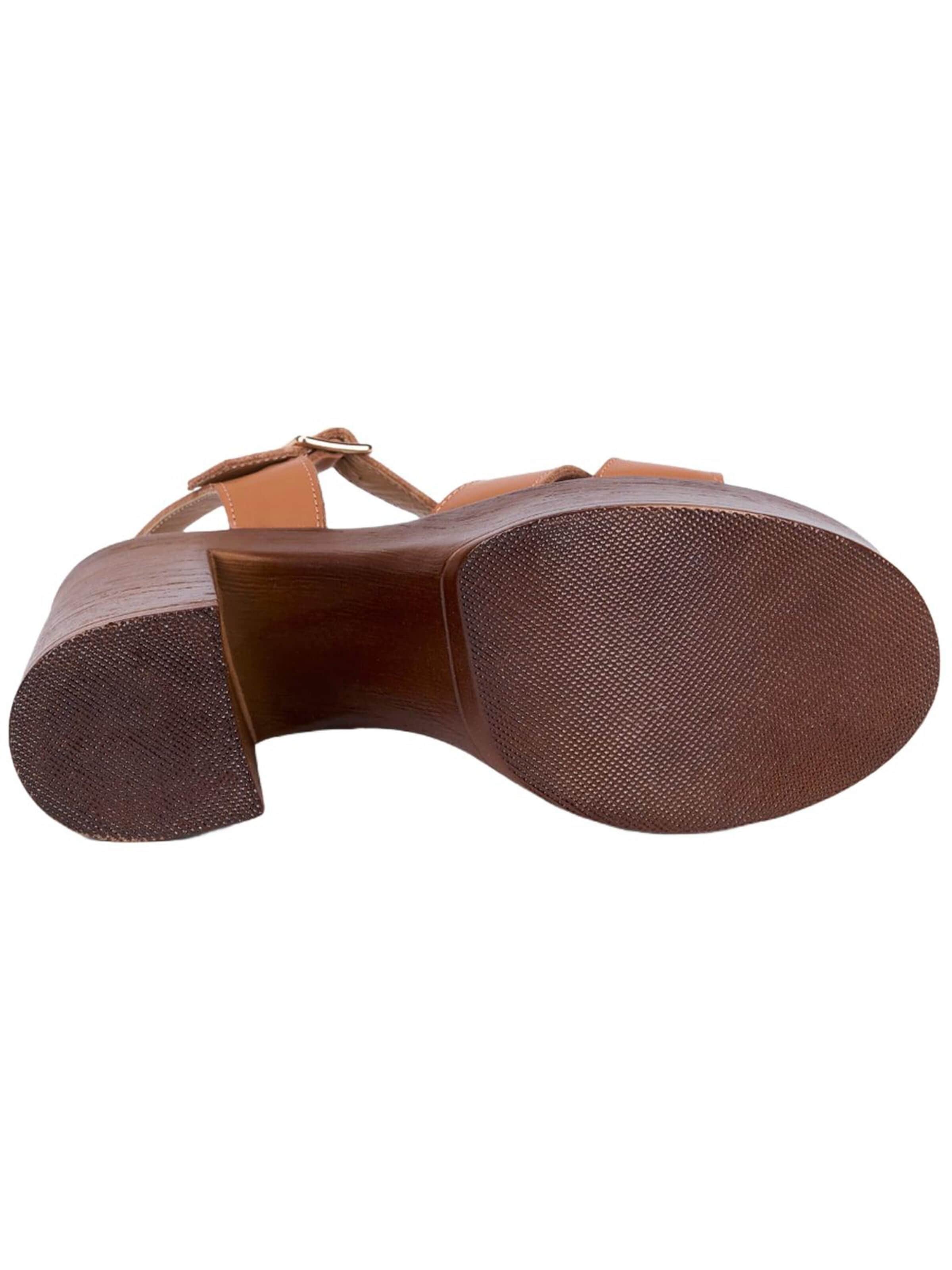Desa Strap sandal 'Sandalen mit Blockabsatz' in Brown