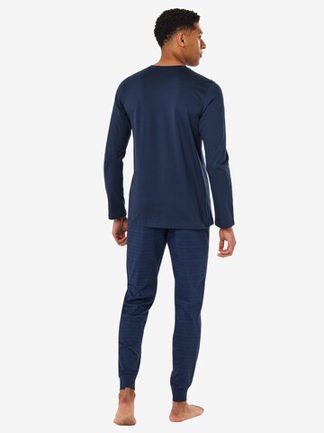 SCHIESSER Long Pajamas ' Casual Essentials ' in Blue