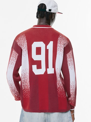 Pull&Bear Trui 'STWD' in Rood: voorkant