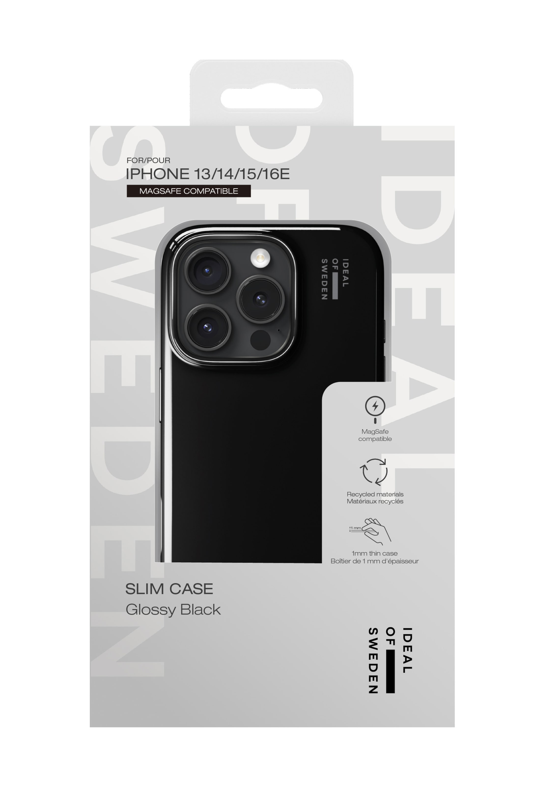 Protection pour Smartphone 'MagSafe iPhone 13 / 14 / 15 / 16e' iDeal of Sweden en noir