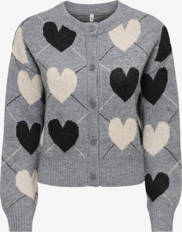 Giacchetta 'Onlritu Ls O-Neck Jaq Cardigan Knt 15384843' di ONLY in grigio: frontale