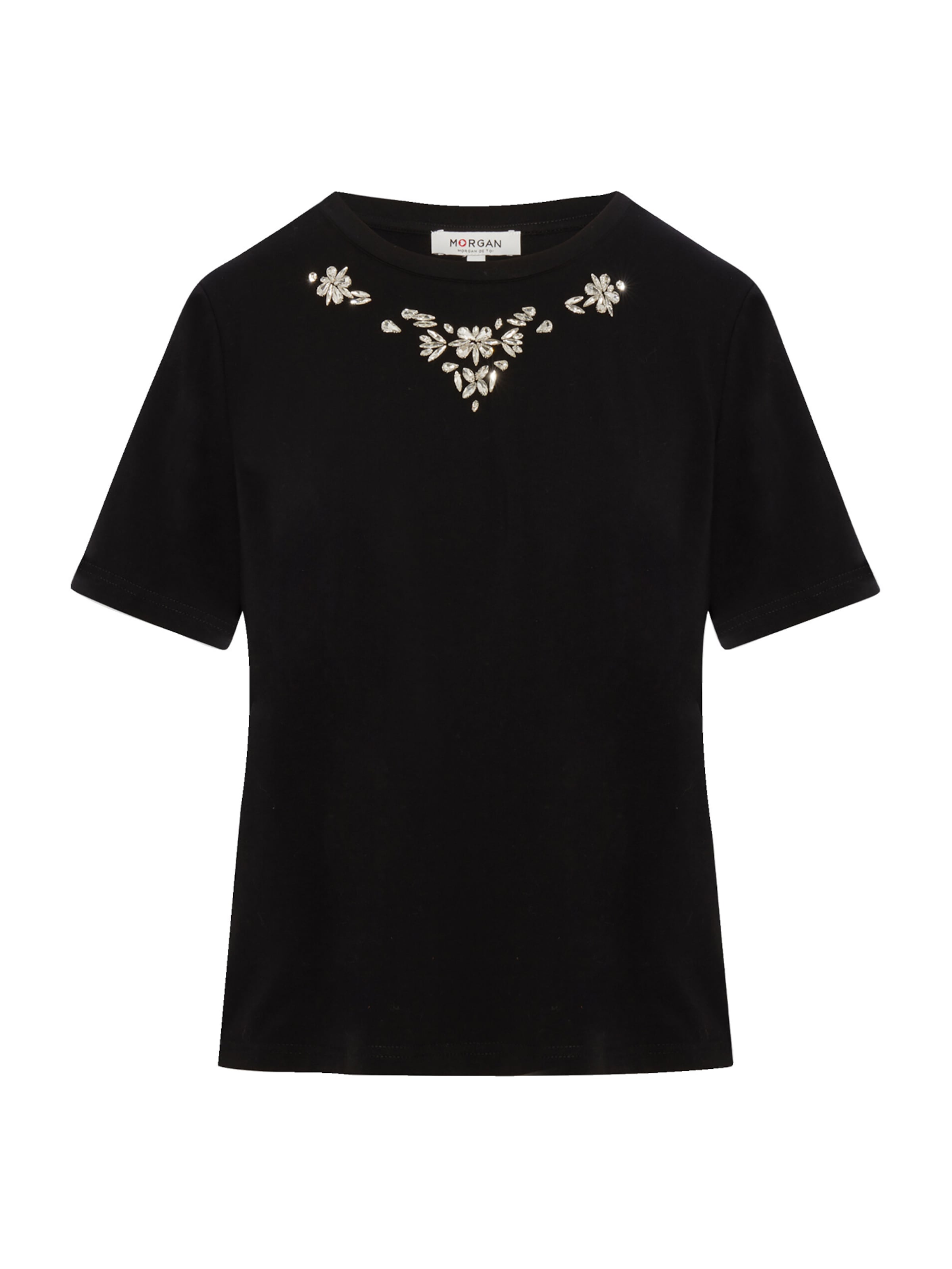 Maglietta '261-DMARE' di Morgan in nero: frontale