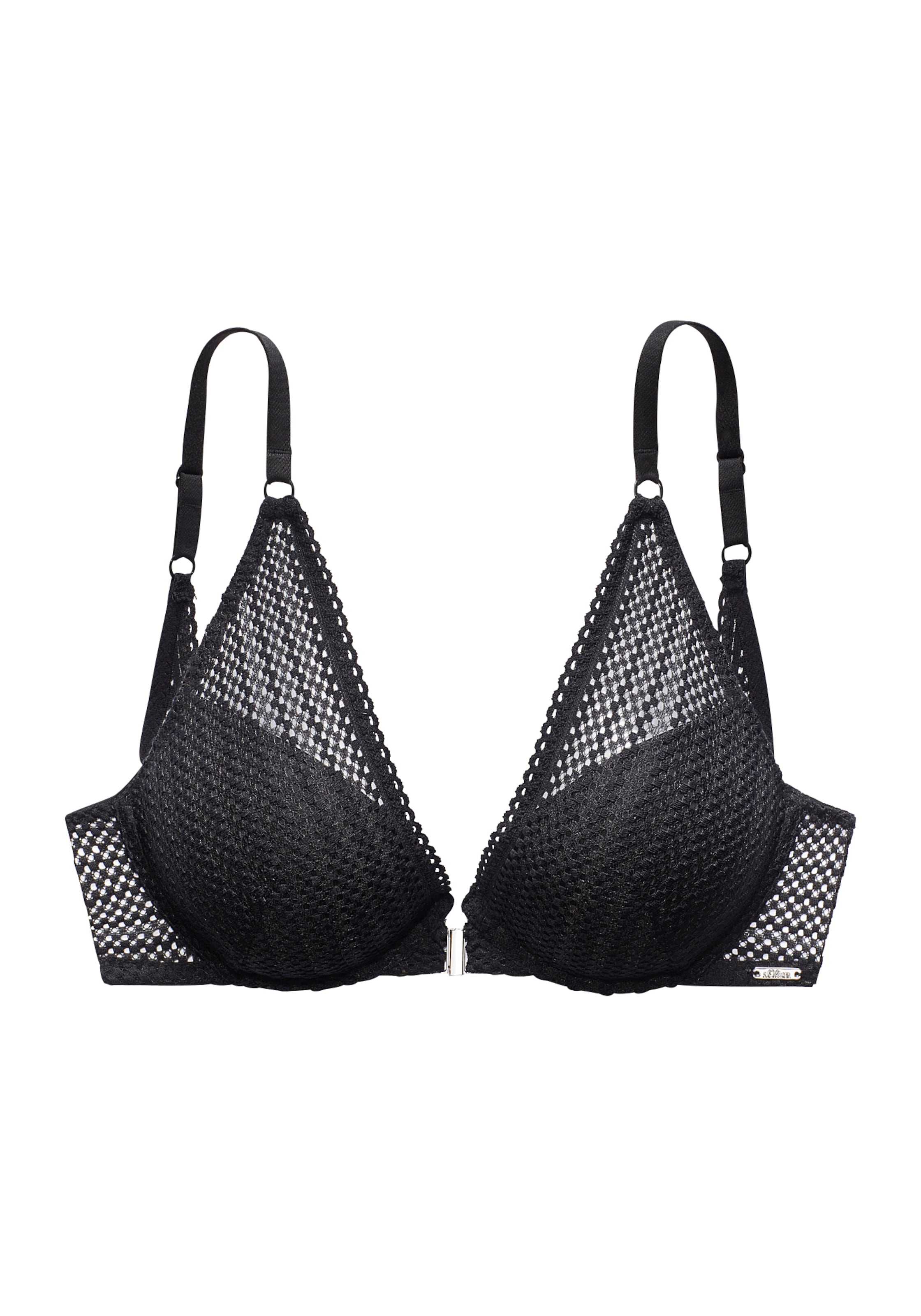 LASCANA Push-up Podprsenka – černá: přední strana