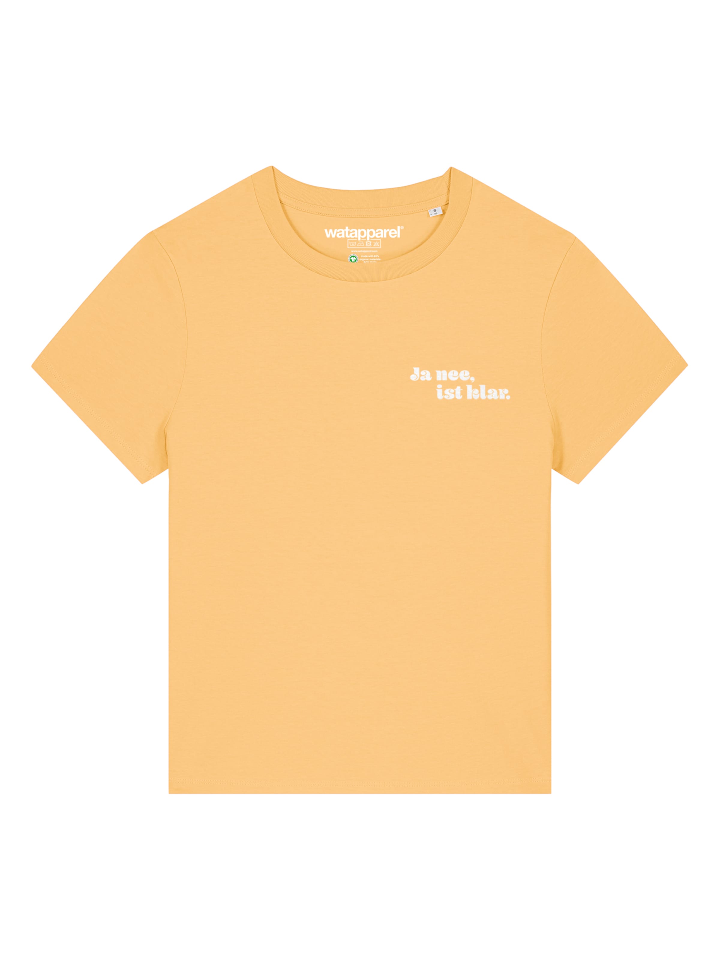Maglietta 'Ja nee ist klar' di Watapparel in giallo: frontale