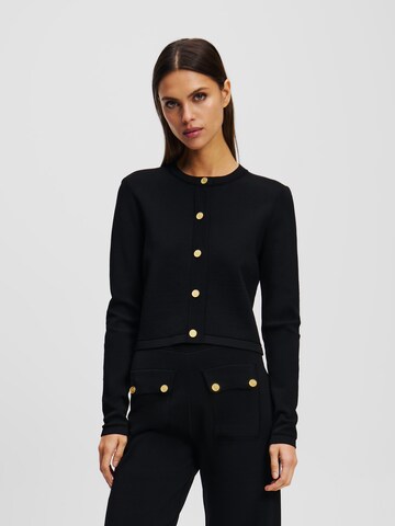 Karl Lagerfeld Knit cardigan in Black: front