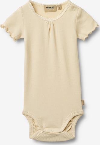 WHEAT - Pijama entero/body 'Edna' en beige: frente