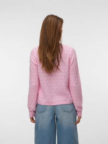 VERO MODA Knit cardigan 'VMDOFFY' in Pink