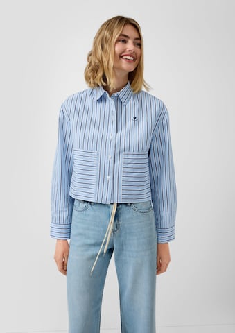 s.Oliver Blouse in Blauw: voorkant