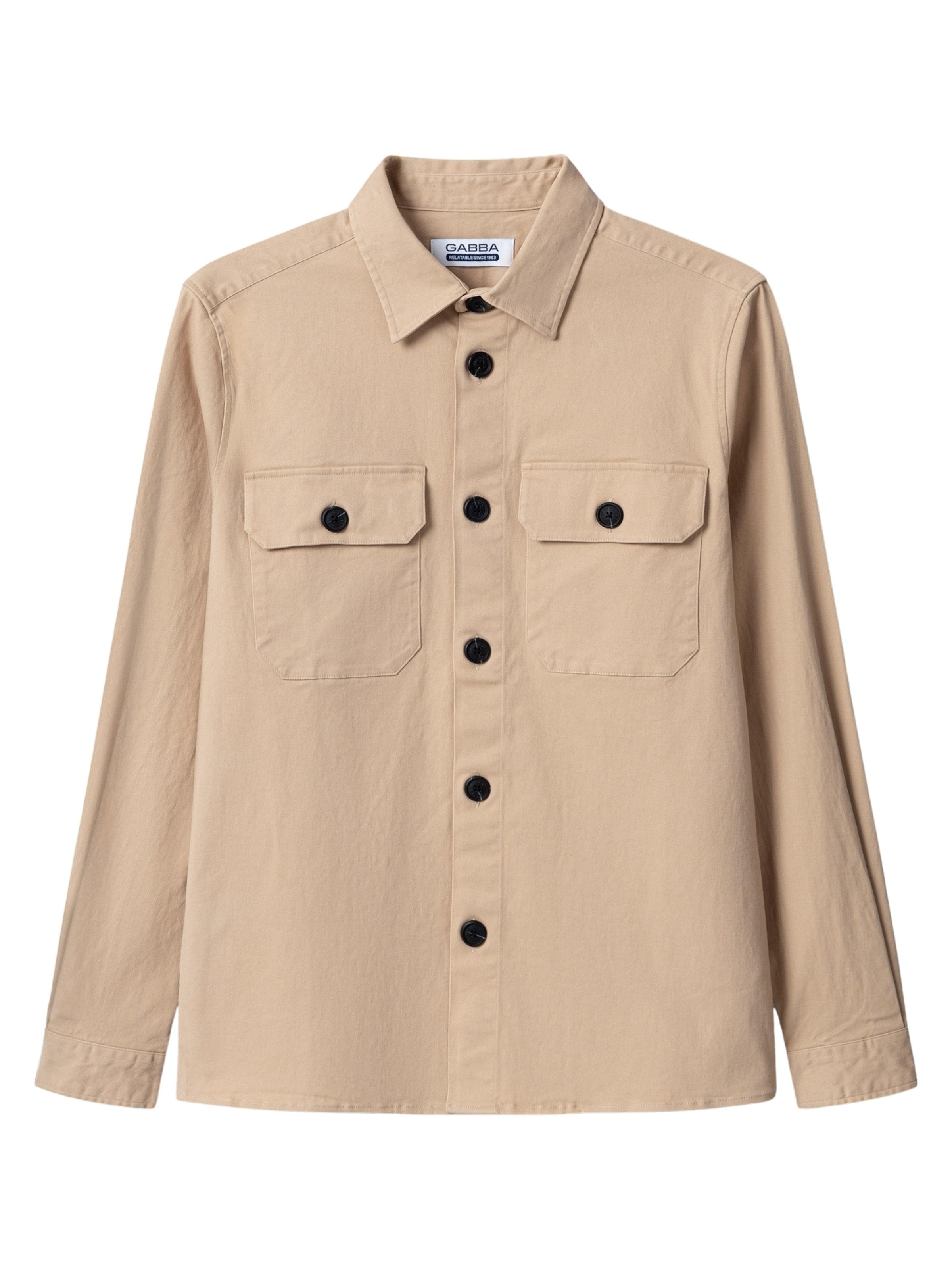 Camicia 'Topper' di GABBA in beige: frontale