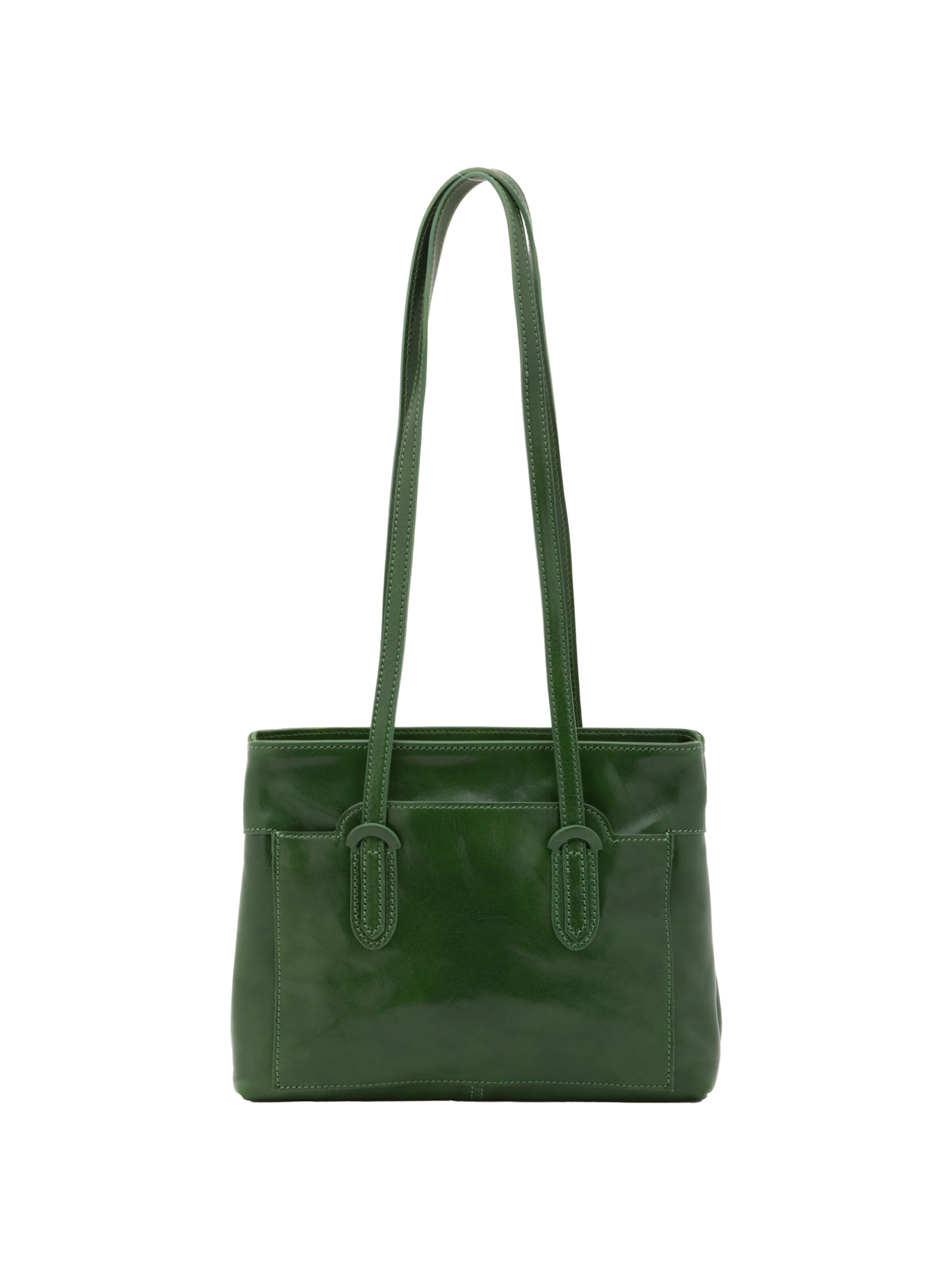 Borsa a spalla 'Borsa a Spalla Donna Vera Pelle Vacchetta - Chiusura Zip' di I Fratelli in verde: frontale