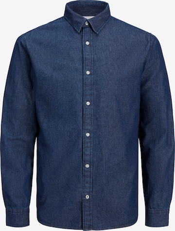 JACK & JONES Regular fit Button Up Shirt 'Kansas' in Blue: front