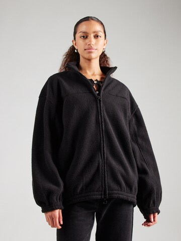 WEEKDAY Fleece jas 'Leia' in Zwart: voorkant