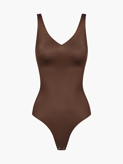 Body modellante 'Shiny Sculpting String-Body' in XS cfab (formerly creamy fabrics) di colore marrone, Visualizzazione prodotti