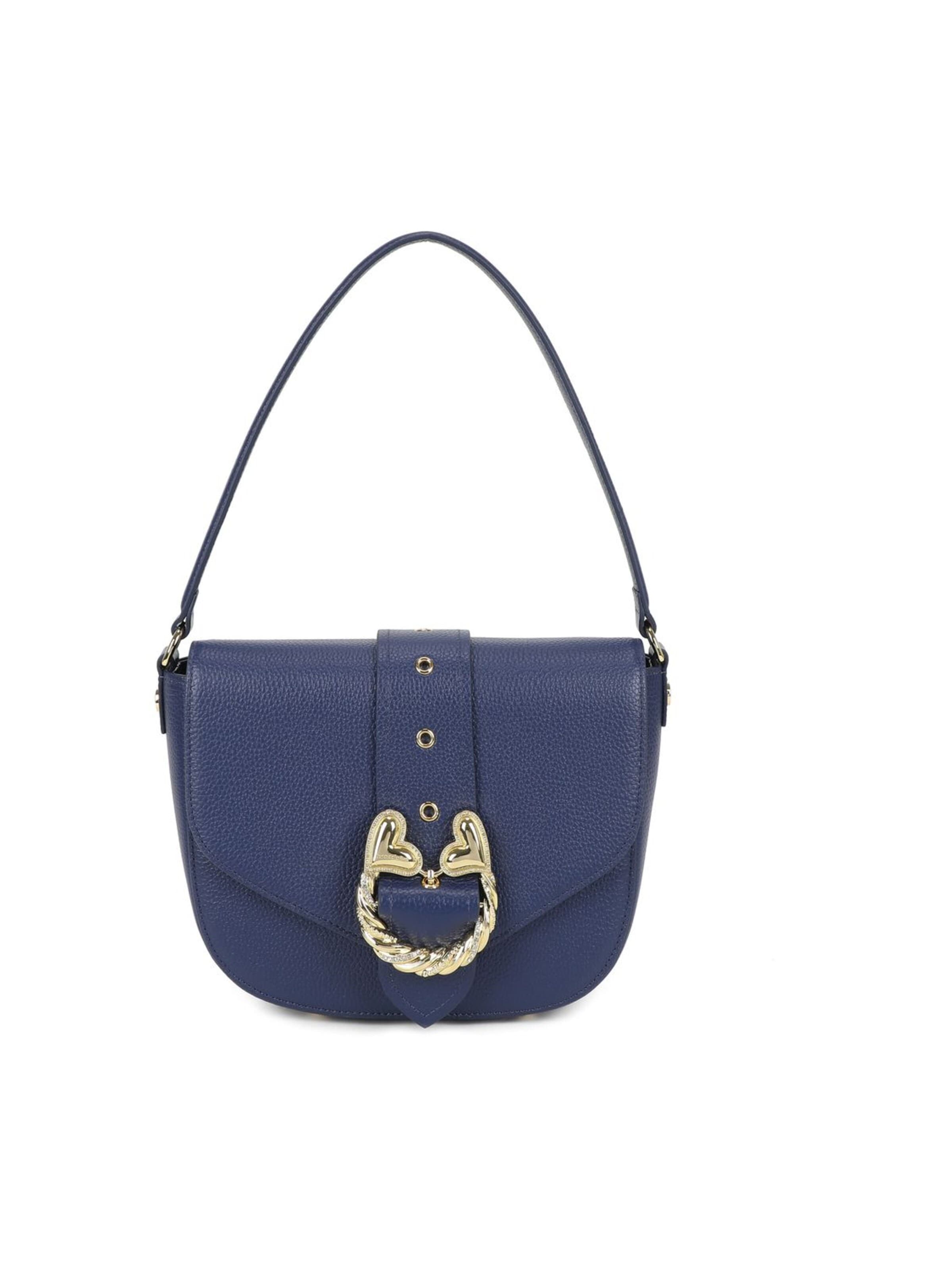 Borsa a spalla 'Baroque' di Braccialini in blu: frontale