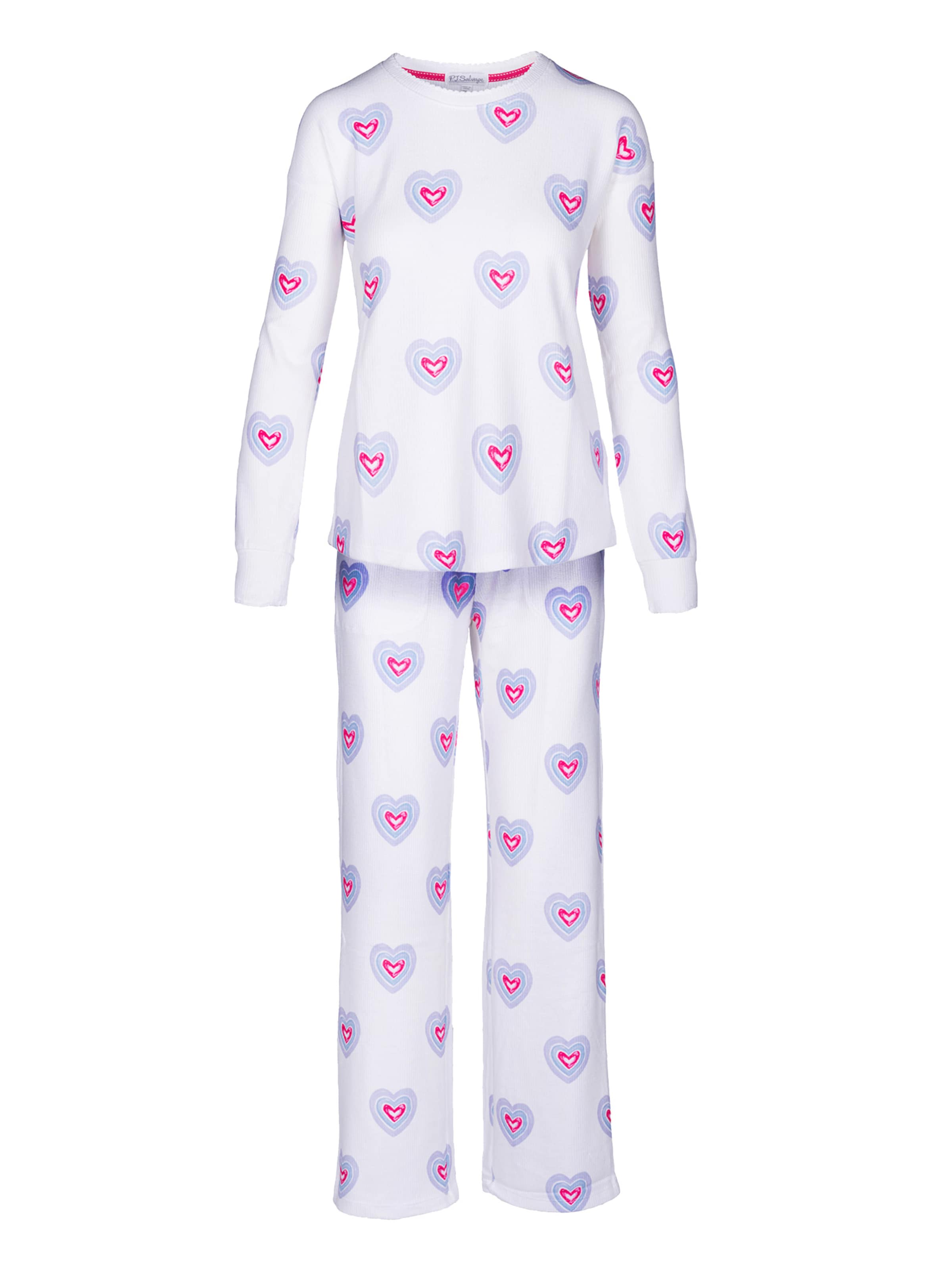 Pyjama 'Peace & Love Within' PJ Salvage en blanc : devant