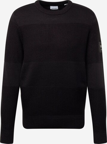 JACK & JONES Sweter 'JAMES' w kolorze czarny: przód