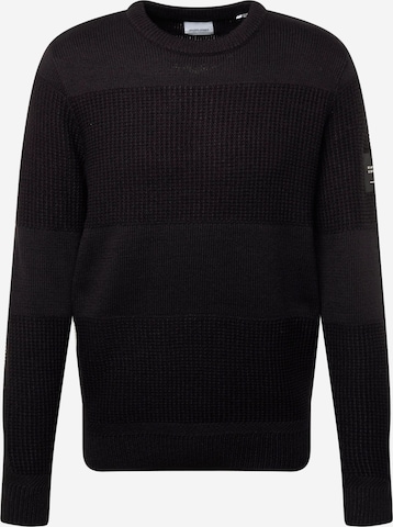 JACK & JONES Sweter 'JAMES' w kolorze czarny: przód