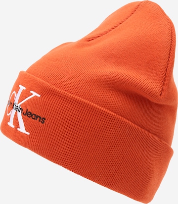 Calvin Klein Jeans Шапка с козирка в оранжево: отпред