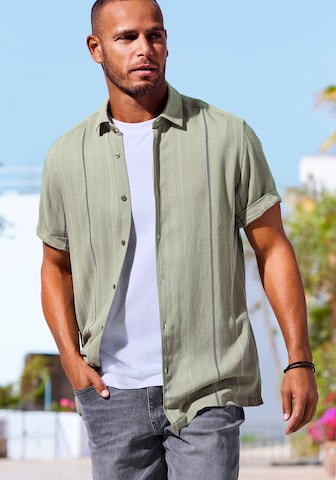 JOHN DEVIN Regular fit Button Up Shirt in Green: front